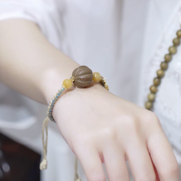 Golden Osmanthus fragrance and fragrant beads bracelet– Chinese Medicine Herbal Aromatherapy Jewelry - 图片 2