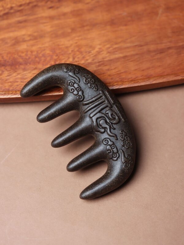 Chinese Medicine Comb – Handmade Herbal “Fu” Comb for Qi Flow & Health - 图片 4